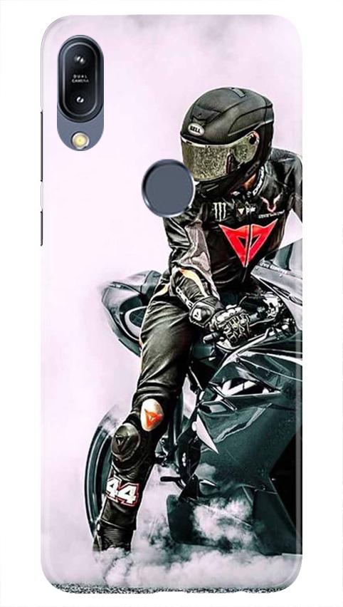 Biker Mobile Back Case for Asus Zenfone Max Pro M2 (Design - 383)