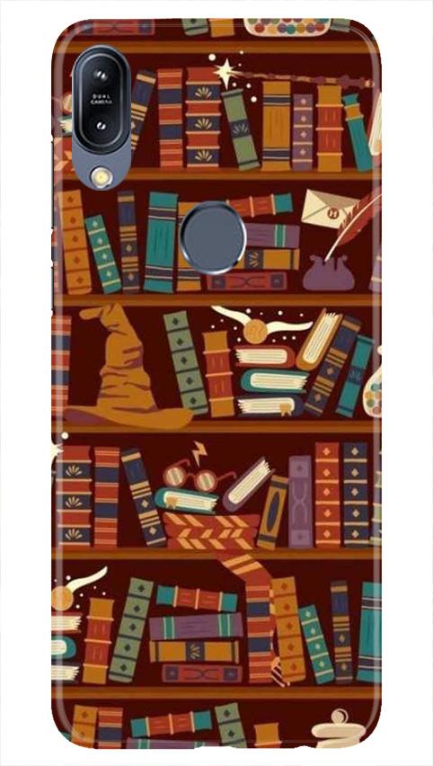 Book Shelf Mobile Back Case for Asus Zenfone Max Pro M2 (Design - 390)