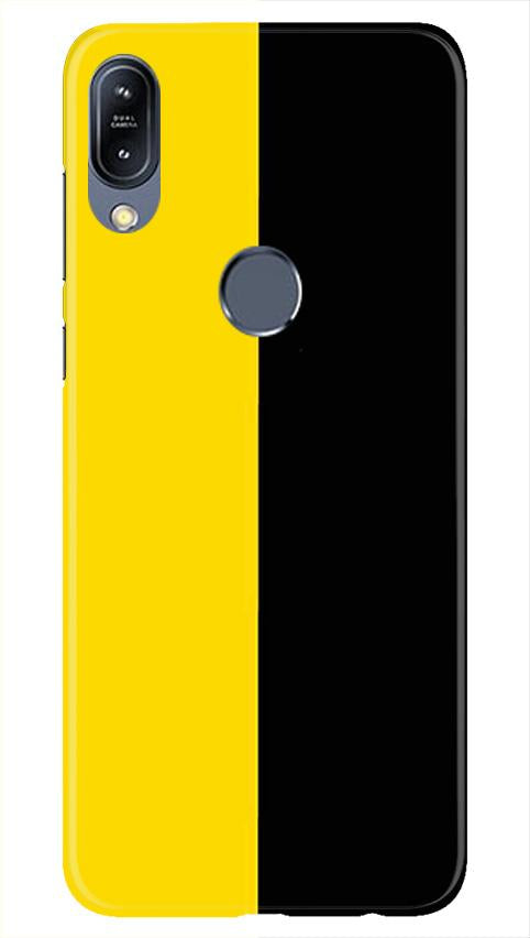 Black Yellow Pattern Mobile Back Case for Asus Zenfone Max M2 (Design - 397)