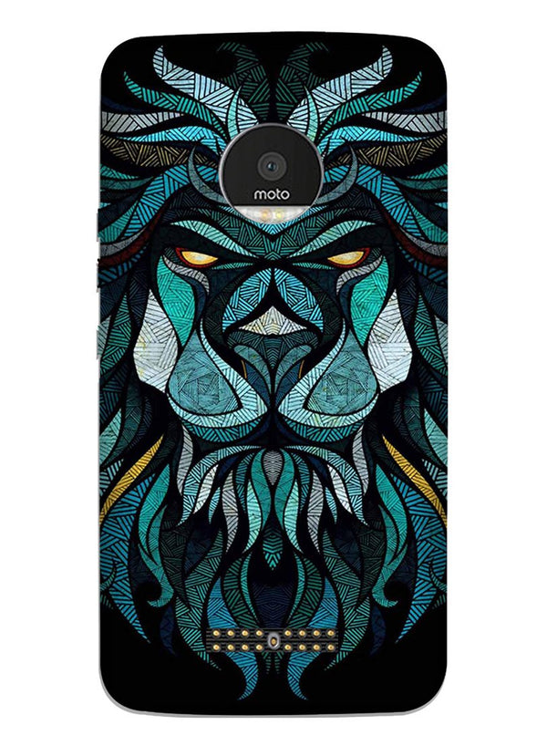 Lion Mobile Back Case for Moto Z Play (Design - 314)