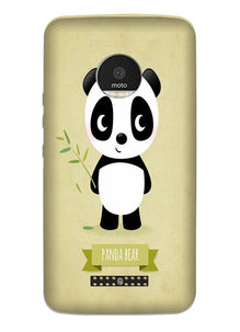 Panda Bear Mobile Back Case for Moto Z3 Play (Design - 317)