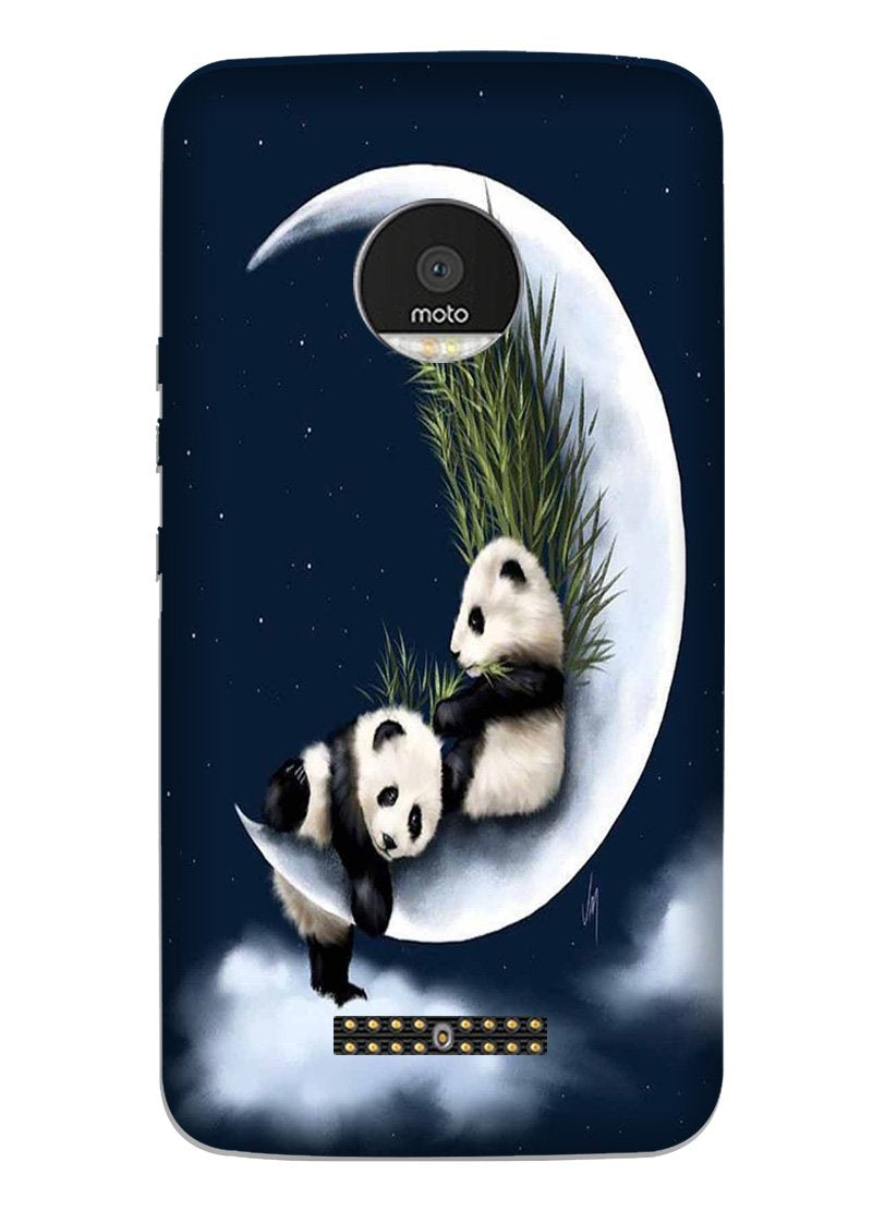 Panda Moon Mobile Back Case for Moto Z Play (Design - 318)