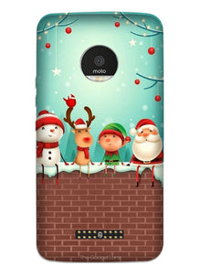 Santa Claus Mobile Back Case for Moto Z Play (Design - 334)