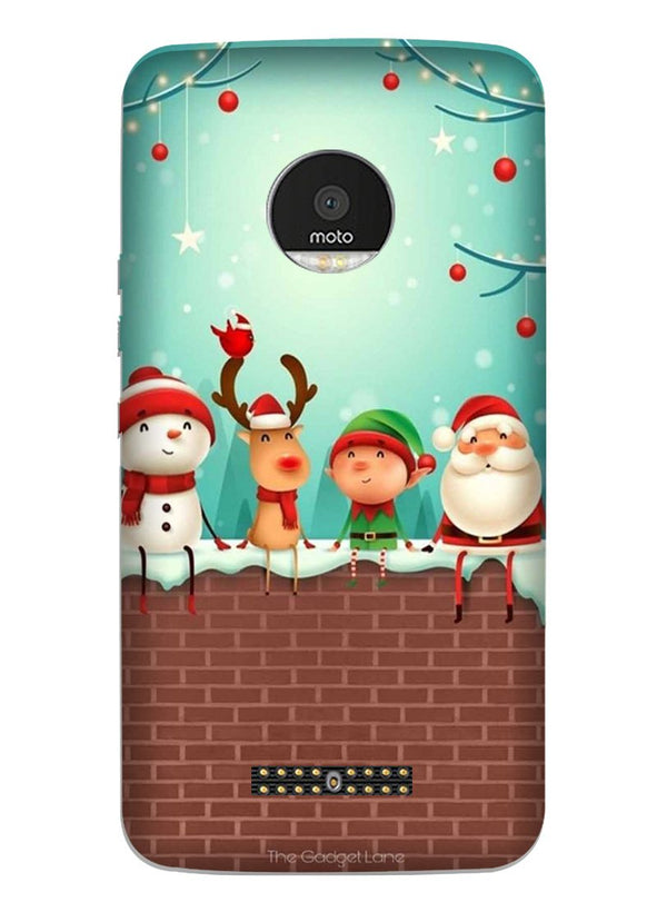 Santa Claus Mobile Back Case for Moto Z3 Play (Design - 334)