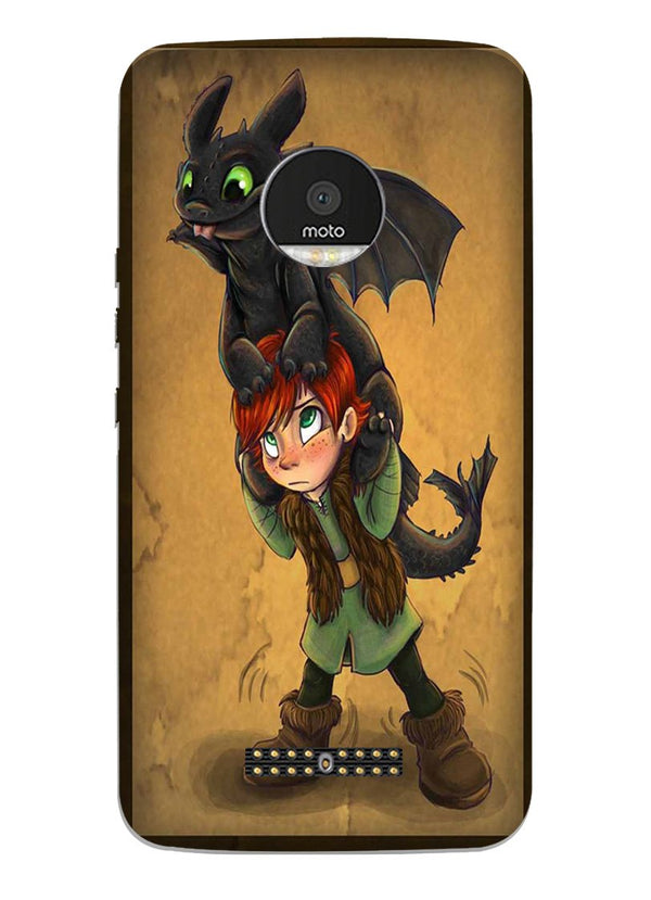 Dragon Mobile Back Case for Moto Z3 Play (Design - 336)