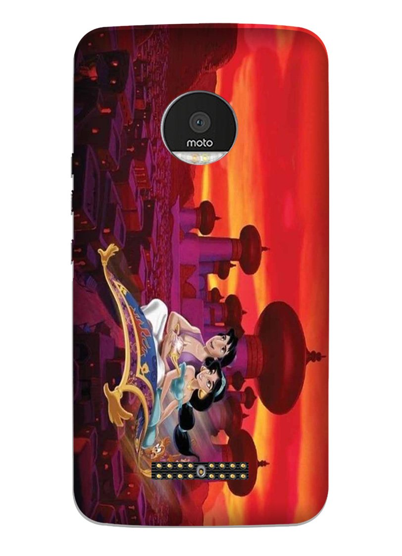 Aladdin Mobile Back Case for Moto Z3 Play (Design - 345)