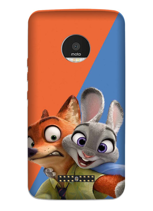 Cartoon Mobile Back Case for Moto Z2 Play (Design - 346)