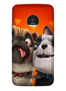 Dog Puppy Mobile Back Case for Moto Z3 Play (Design - 350)