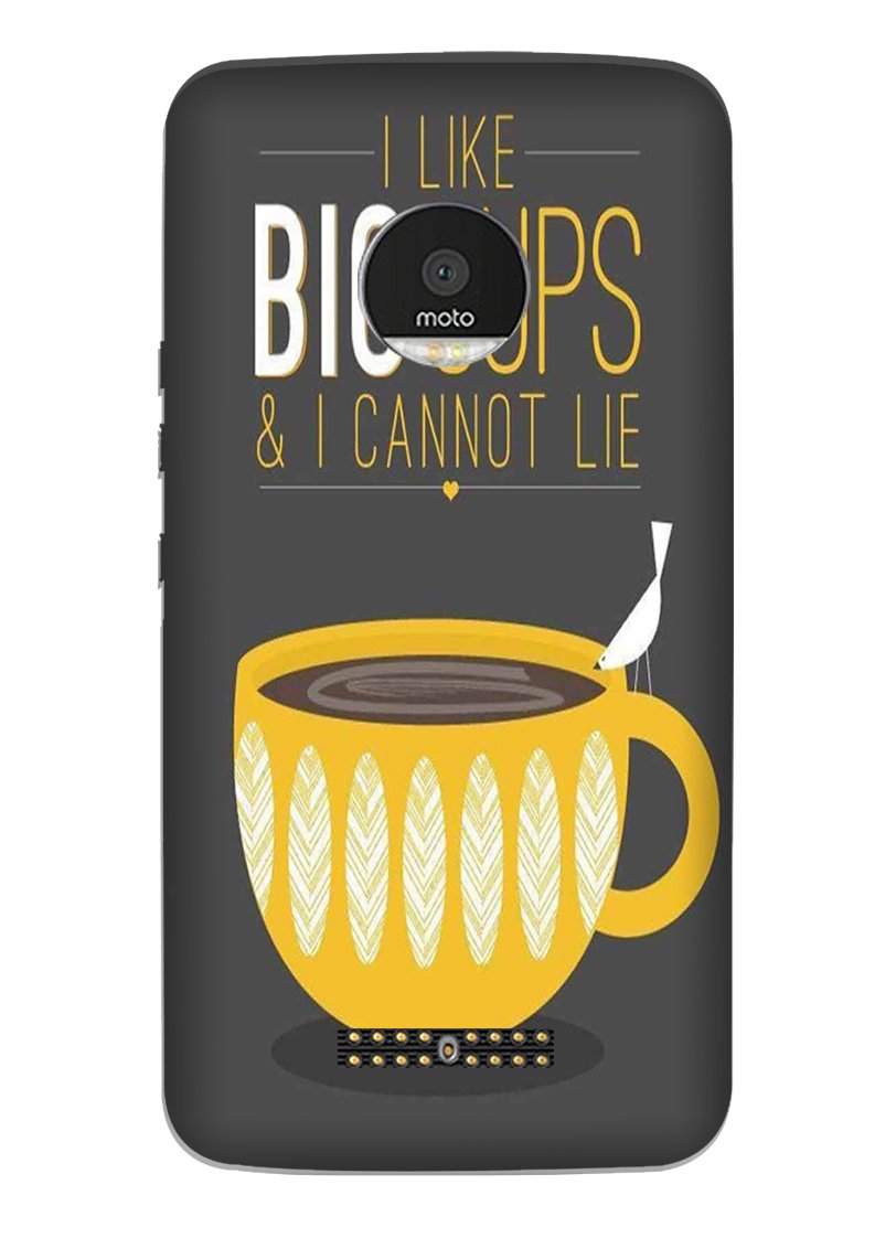 Big Cups Coffee Mobile Back Case for Moto Z2 Play (Design - 352)