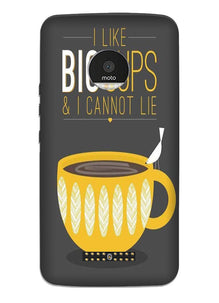 Big Cups Coffee Mobile Back Case for Moto Z2 Play (Design - 352)