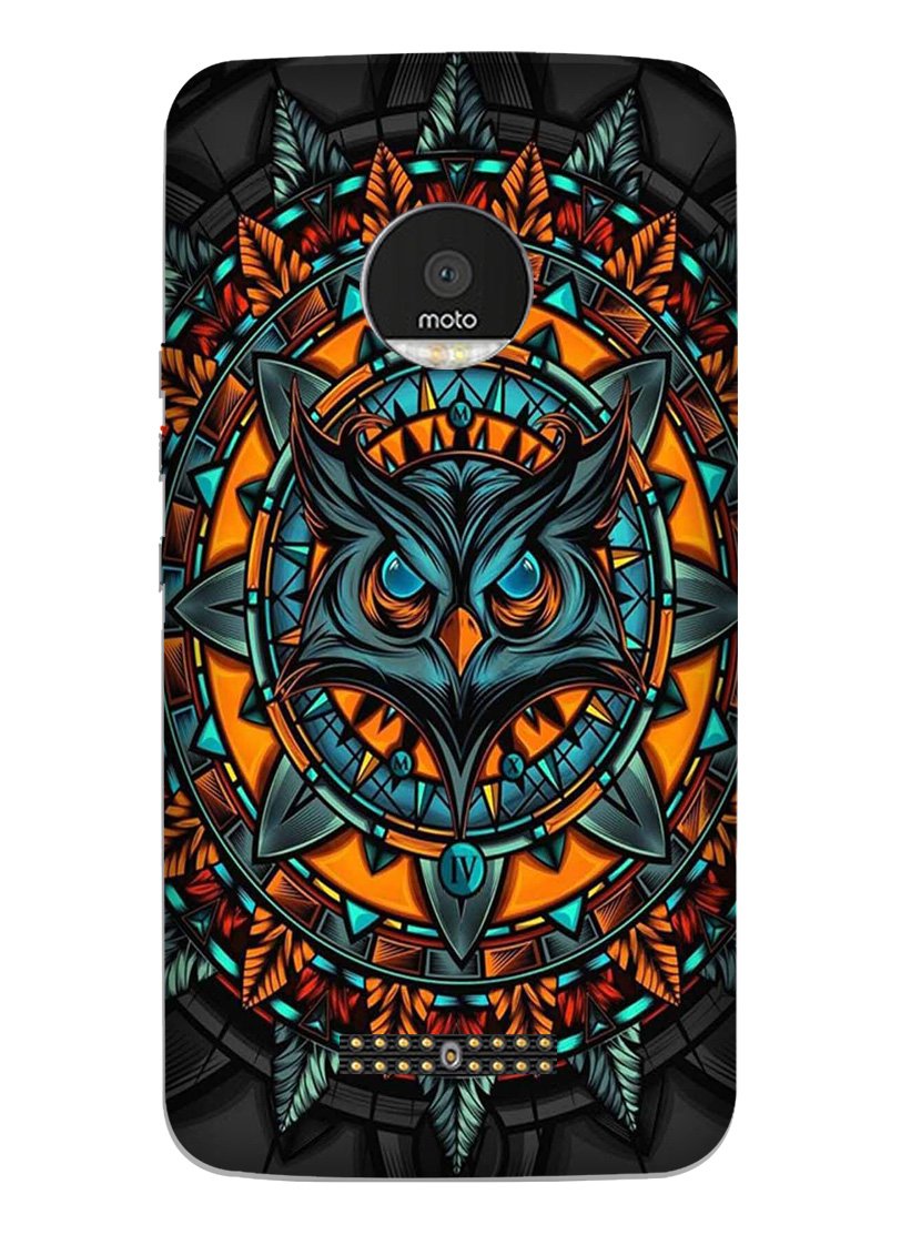 Owl Mobile Back Case for Moto Z Play (Design - 360)