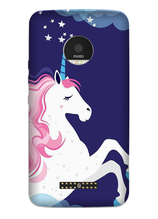 Unicorn Mobile Back Case for Moto Z3 Play (Design - 365)