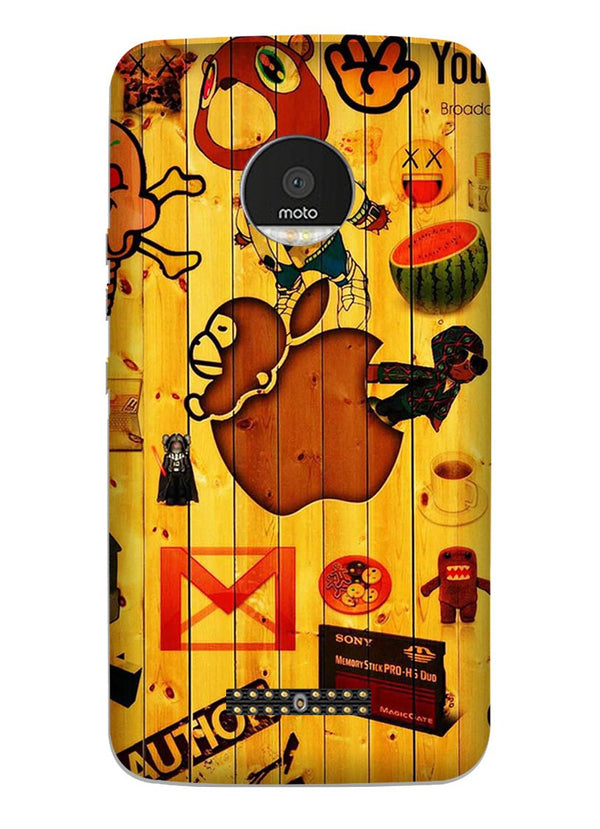 Wooden Texture Mobile Back Case for Moto Z2 Play (Design - 367)