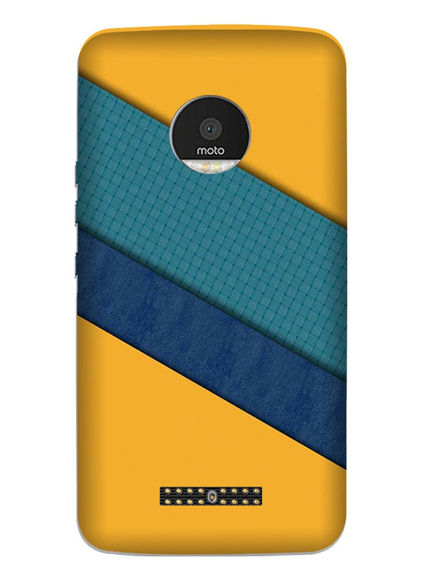 Diagonal Pattern Mobile Back Case for Moto Z3 Play (Design - 370)