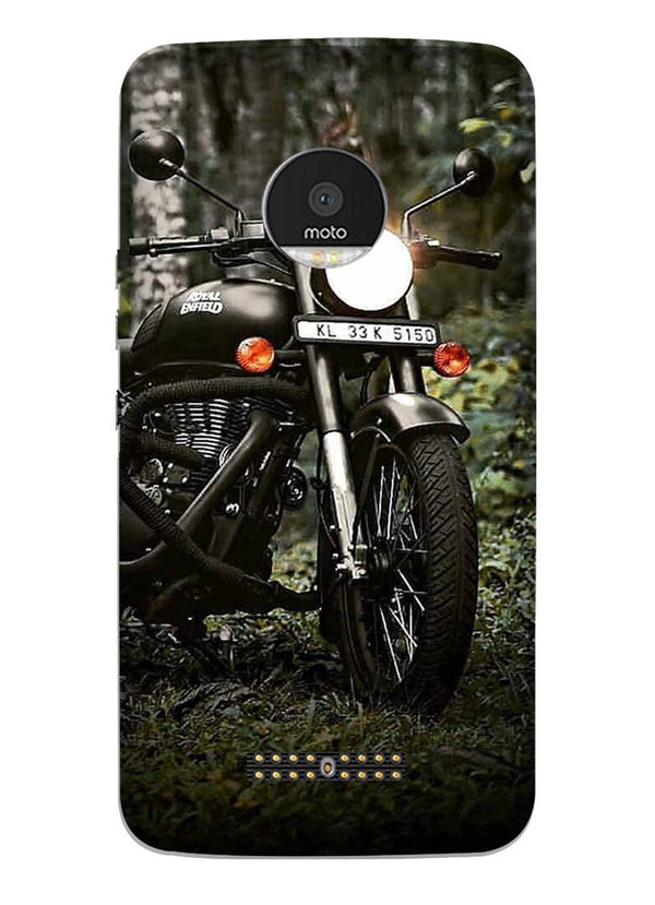 Royal Enfield Mobile Back Case for Moto Z3 Play (Design - 384)