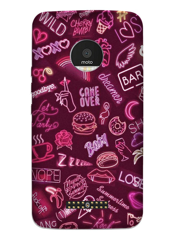 Party Theme Mobile Back Case for Moto Z Play (Design - 392)