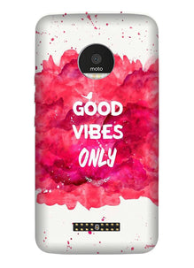 Good Vibes Only Mobile Back Case for Moto Z Play (Design - 393)