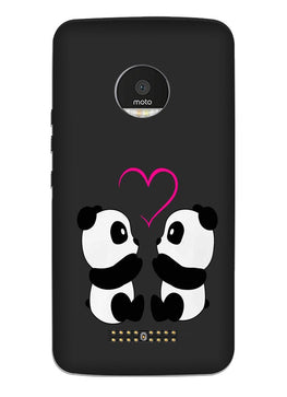 Panda Love Mobile Back Case for Moto Z Play (Design - 398)